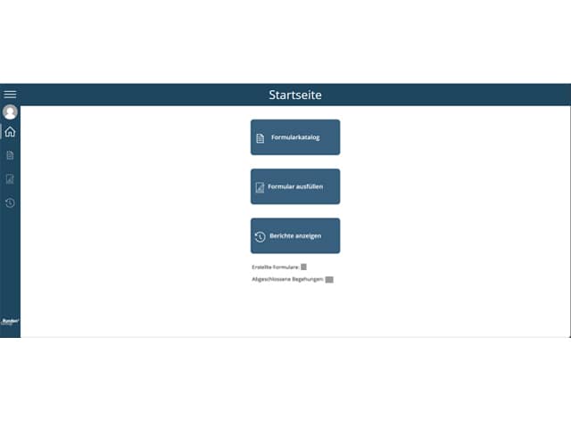 Ansicht-Desktop-Startseite Inspektions- und Audit App Startseite vom Desktop