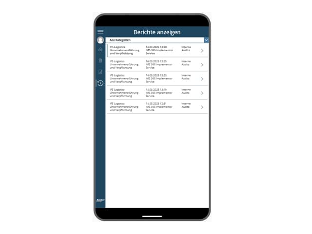 Ansicht-Tablet-Formular-ber Ansicht Berichte anzeigen im Tablet